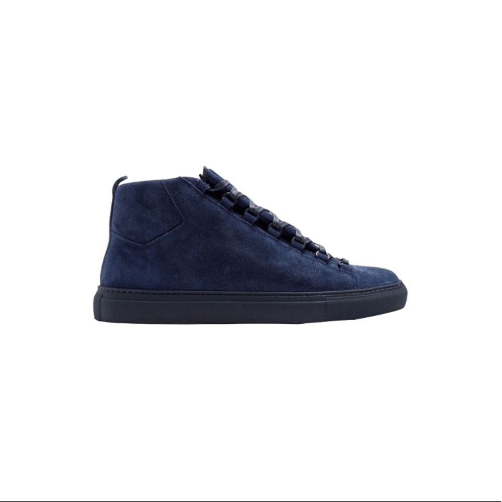 Authentic Balenciaga Arena Sneakers Suede Leather Bleu
